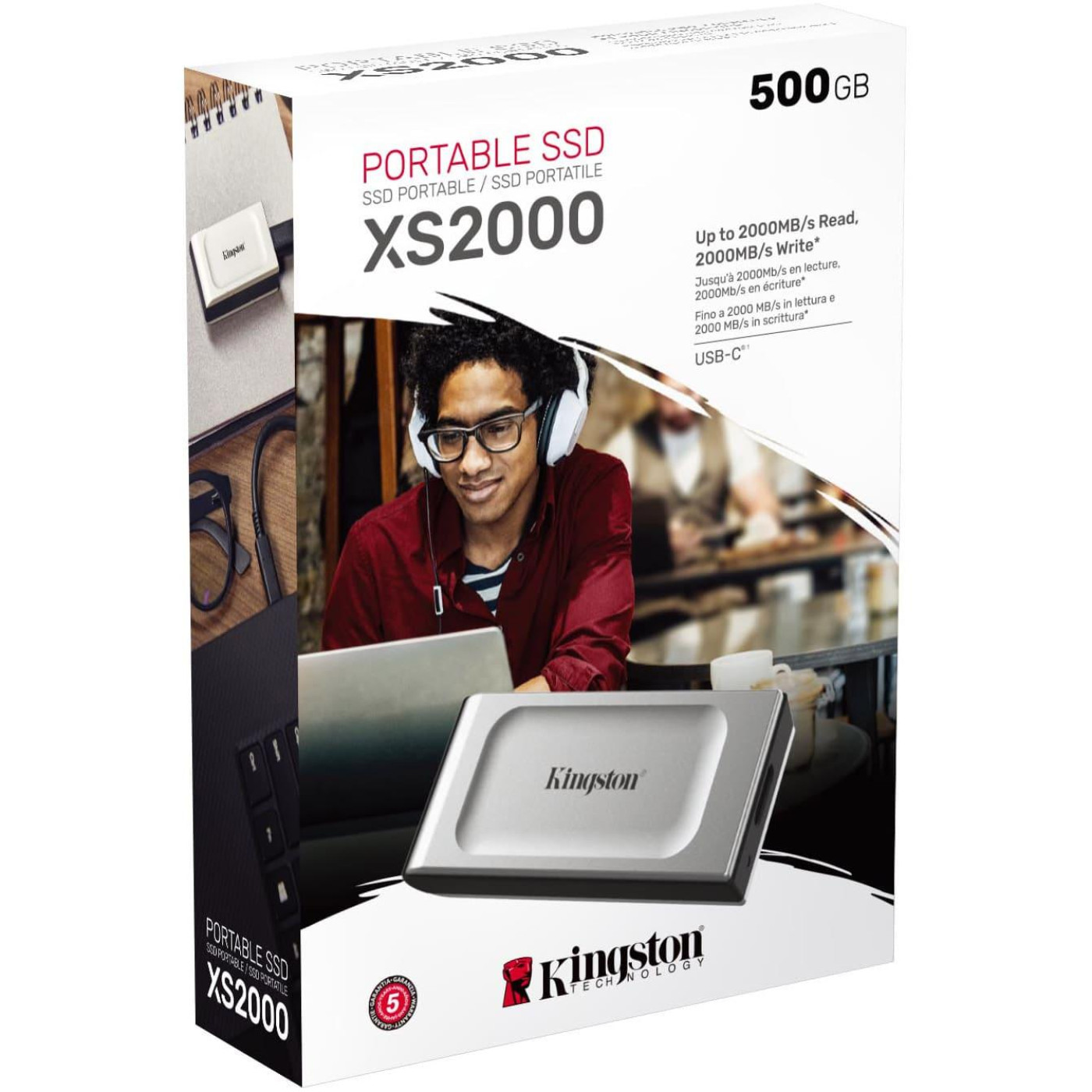 Портативний SSD Kingston  500GB USB 3.2 Gen 2x2 Type-C XS2000
