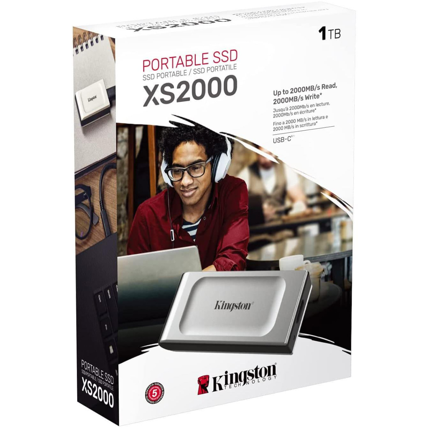 Портативний SSD Kingston 1TB USB 3.2 Gen 2x2 Type-C XS2000