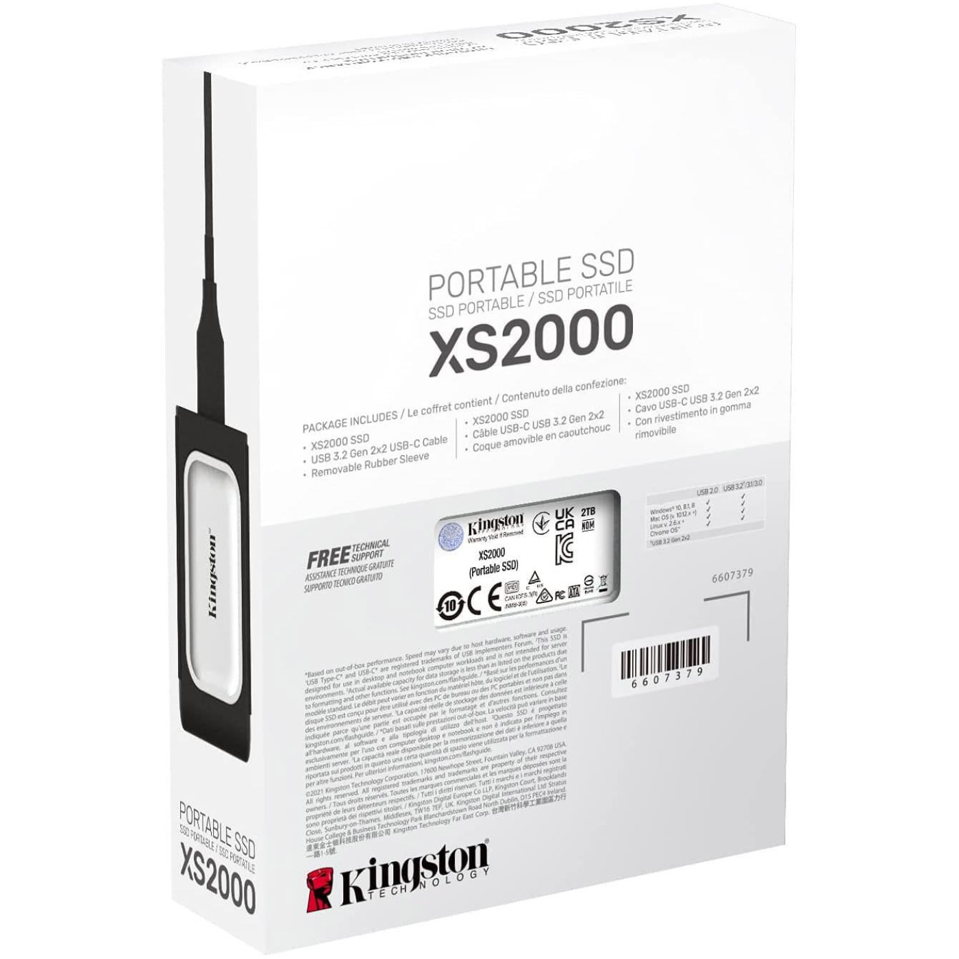 Портативний SSD Kingston 2TB USB 3.2 Gen 2x2 Type-C XS2000