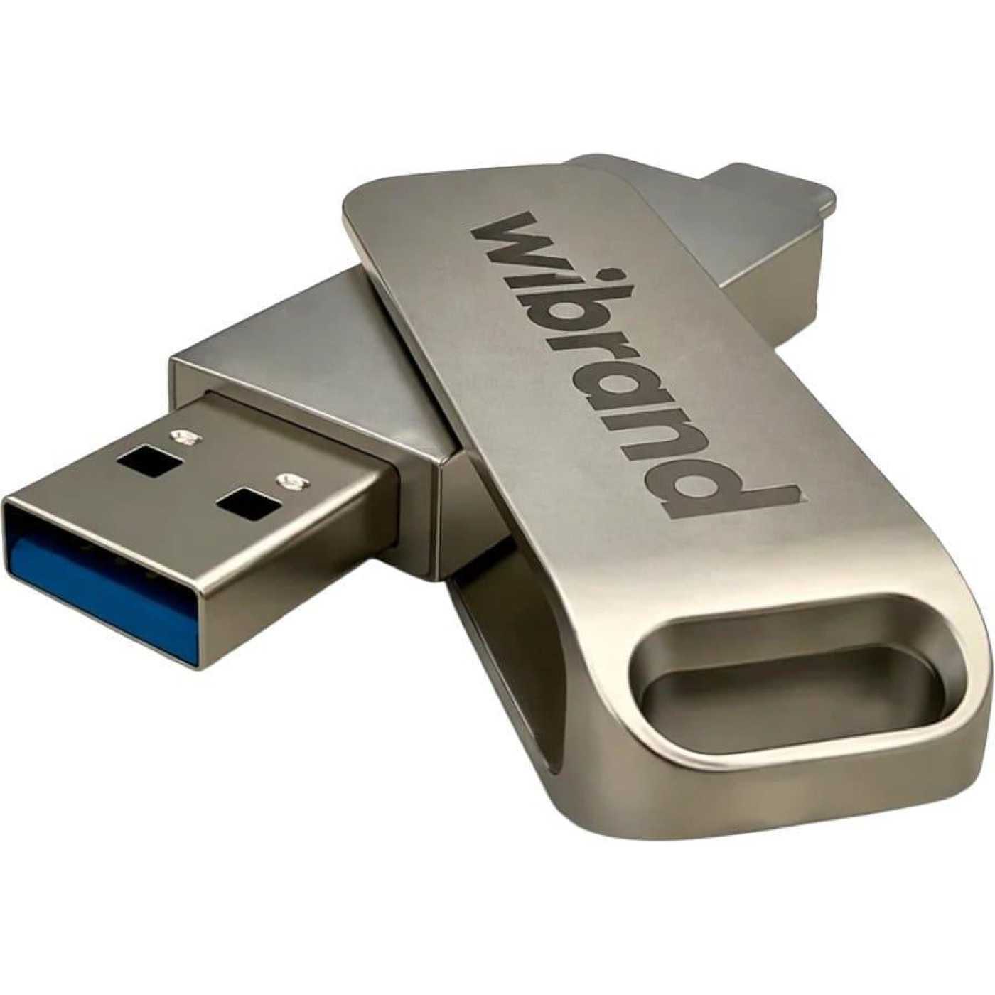 Портативний SSD Wibrand Wolf 1TB USB 3.2 Gen.2 Type-C/Type-A Read/Write 1000MB/s Silver