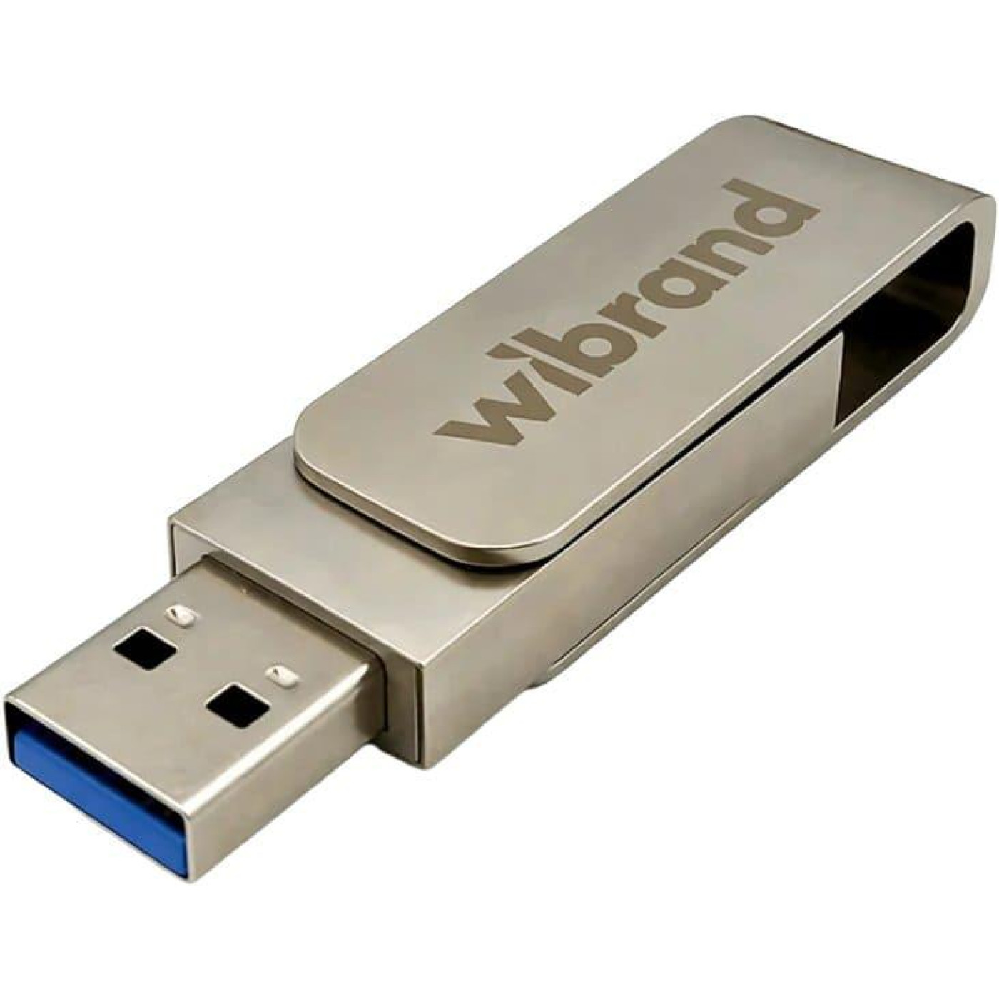 Портативний SSD Wibrand Wolf 512GB USB 3.2 Gen.2 Type-C/Type-A Read/Write 1000MB/s Silver