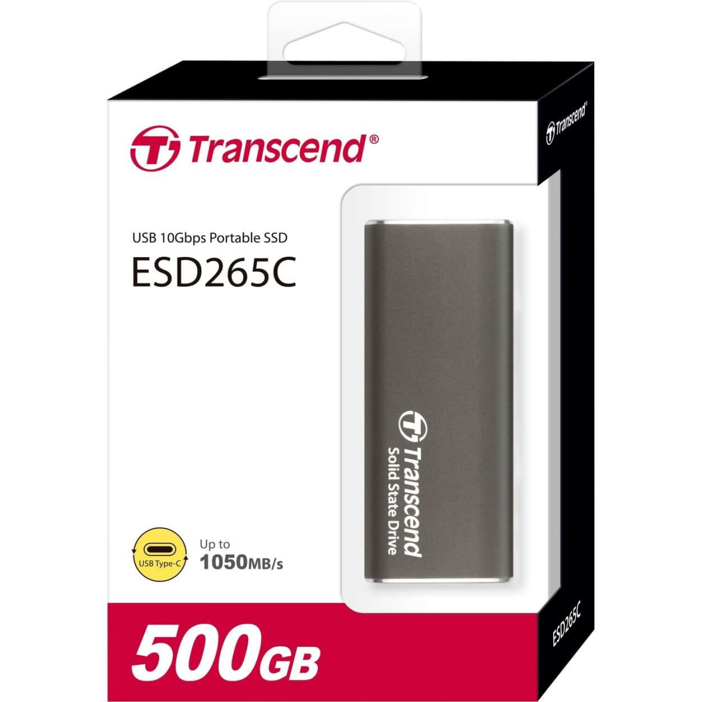 Накопичувач SSD Transcend SSD 500GB ESD265C Iron Gray (TS500GESD265C) (FFMSTR02143)