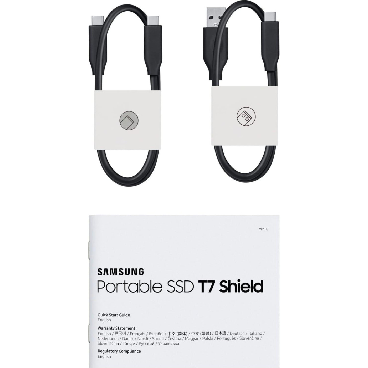 Портативний SSD Samsung 2TB USB 3.2 Gen 2 Type-C T7 Shield