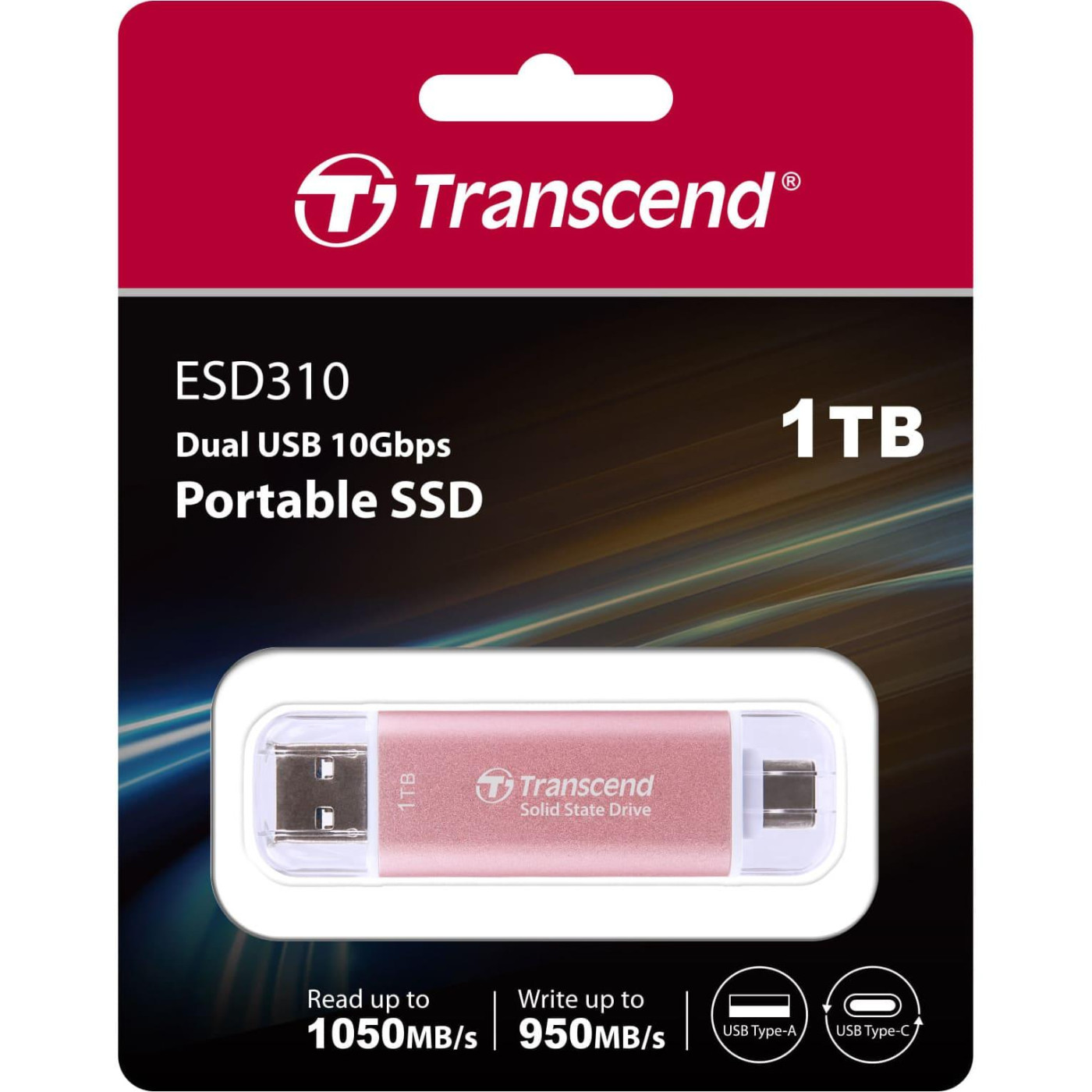 Накопитель SSD Transcend SSD 1TB External SSD, ESD310 (TS1TESD310P)
