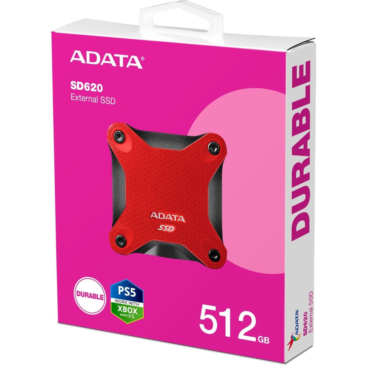Накопичувач SSD Adata SSD SD620 512GB USB 3.2 520/460Mb/s Red (SD620-512GCRD)