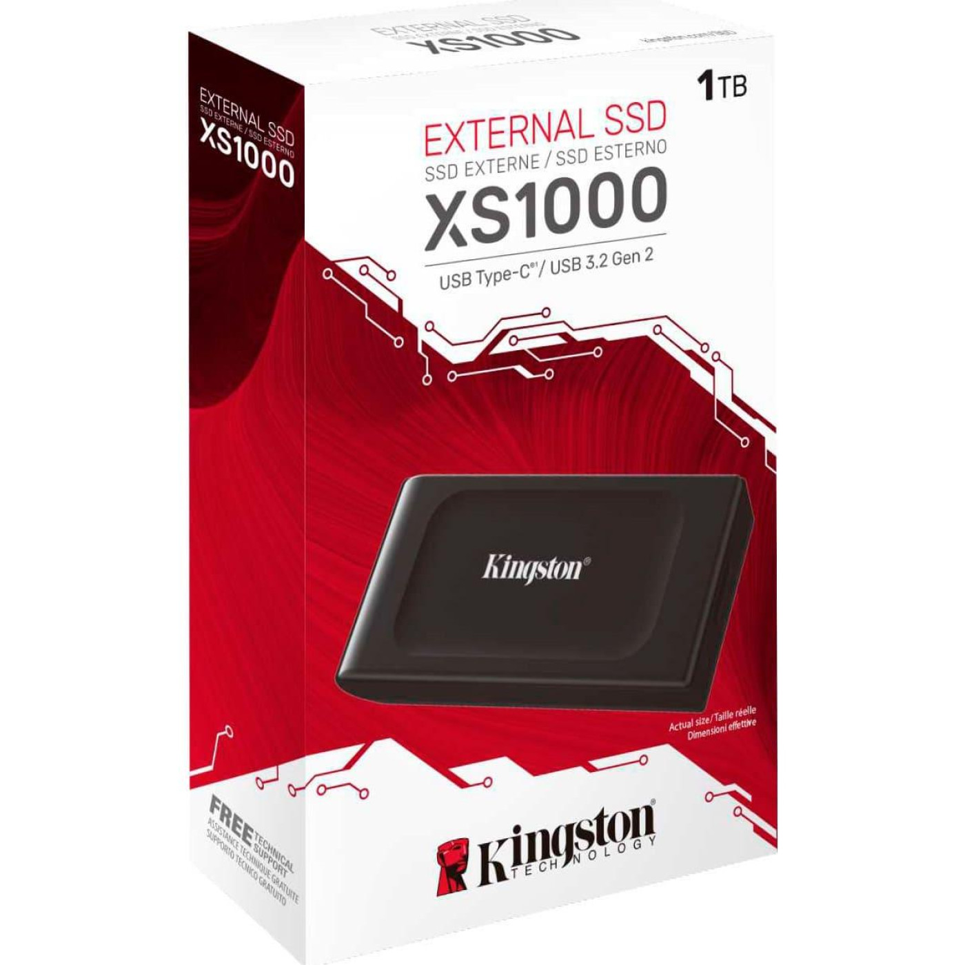 Накопитель SSD Kingston SSD 1.0ТB Portable USB SXS1000 Black (SXS1000/1000G)