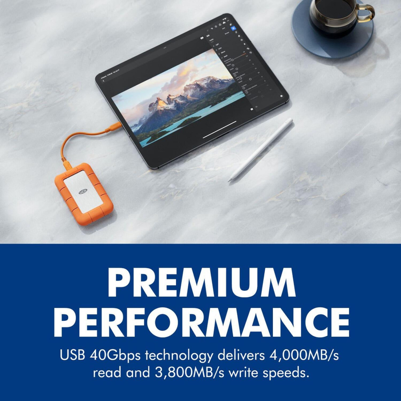 Накопитель SSD LACIE SSD накопичувач Rugged SSD4 1 TB Orange (STND1000400)