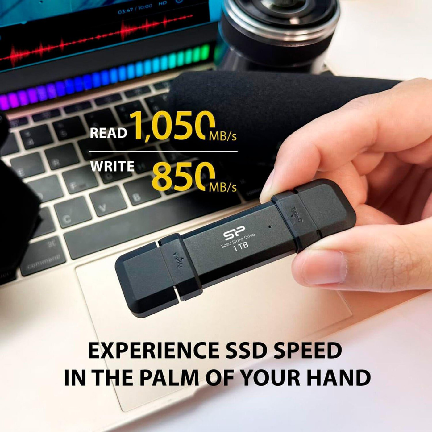 Накопитель SSD Silicon Power SSD накопители 250G TypeC/usb3.2 DS72 Black (SP250GBUC3S72V1K)