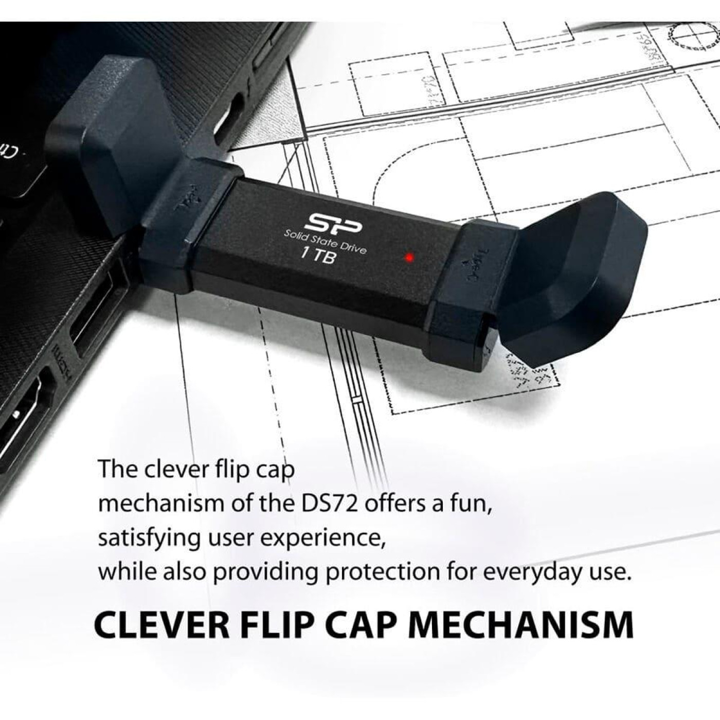 Накопитель SSD Silicon Power SSD накопители 250G TypeC/usb3.2 DS72 Black (SP250GBUC3S72V1K)