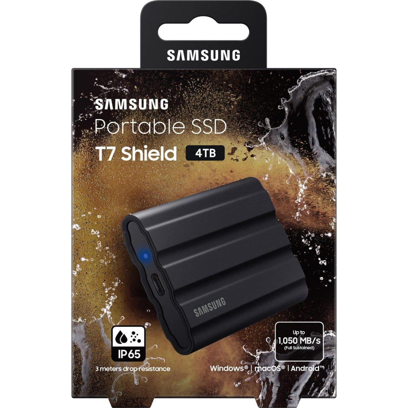 Портативний SSD Samsung 4TB USB 3.2 Gen 2 Type-C T7 Shield