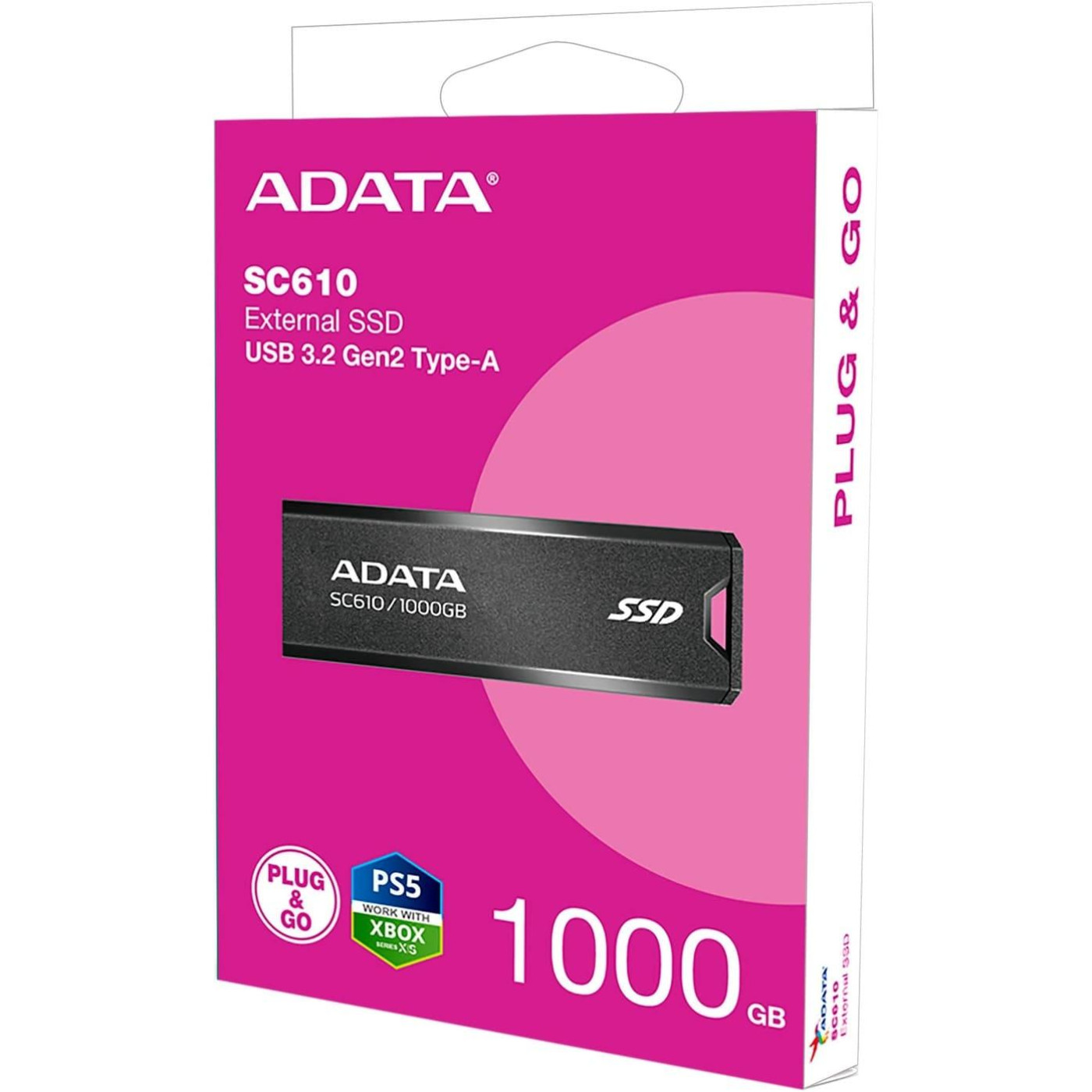 Накопичувач SSD Adata SSD 1TB USB 3.2 SD610 (SC610-1000G-CBK/RD)