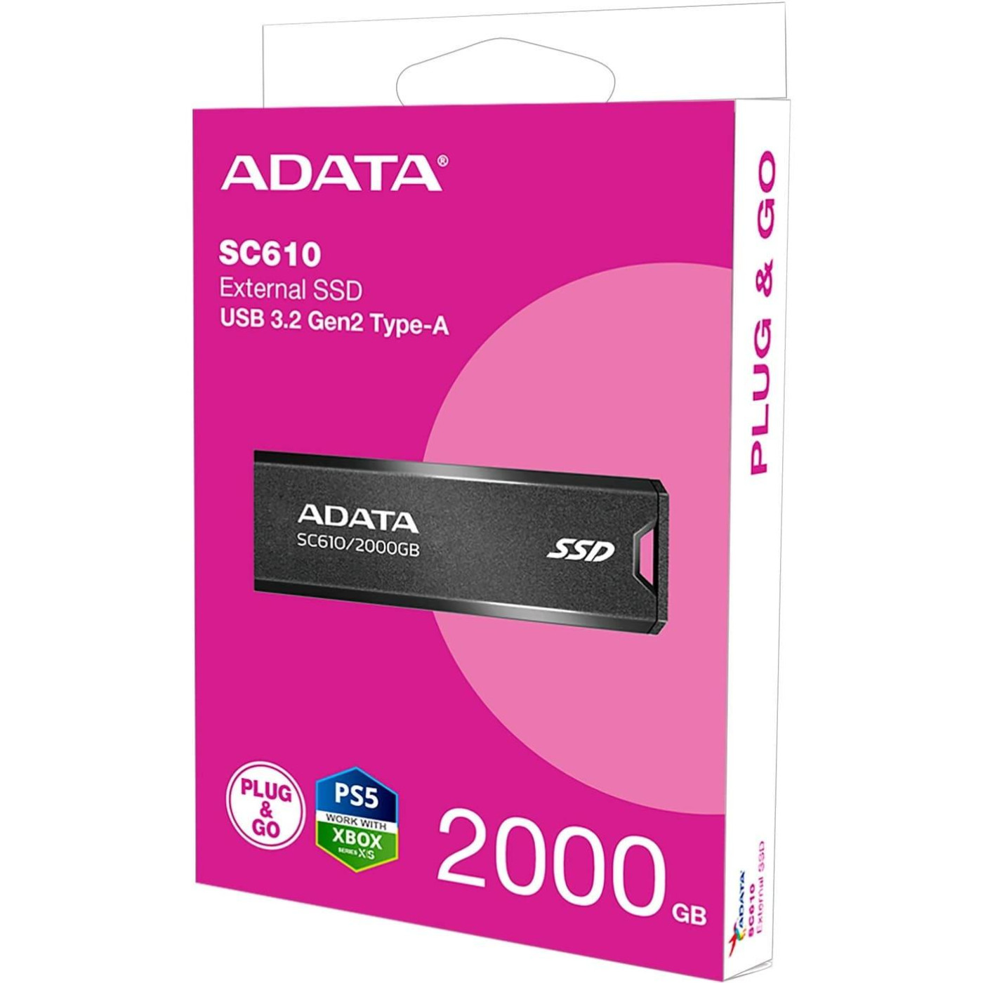 Накопитель SSD Adata SSD 2TB USB 3.2 SD610 (SC610-2000G-CBK/RD)