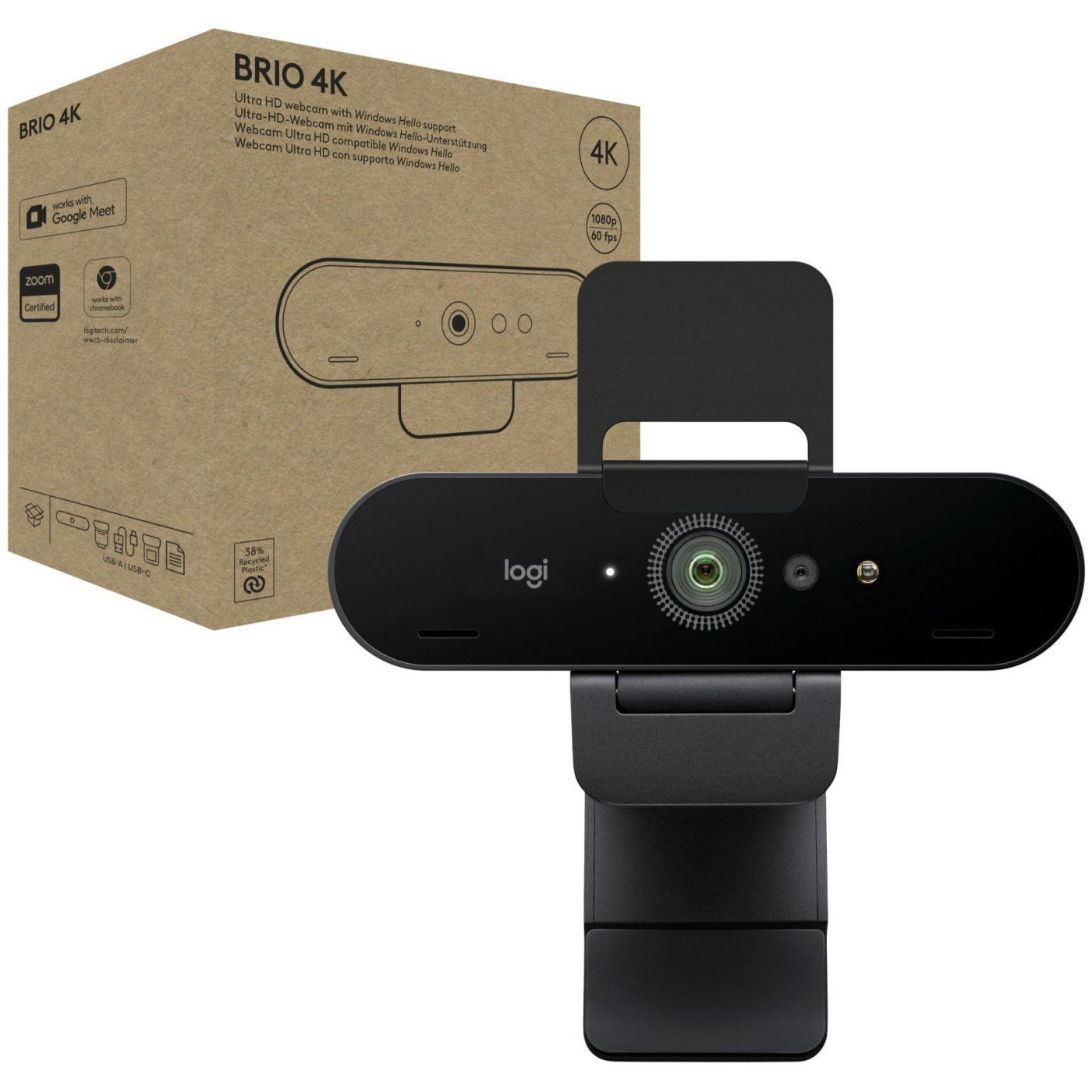 Веб-камера Logitech Brio 4K for Business Graphite (960-001746)