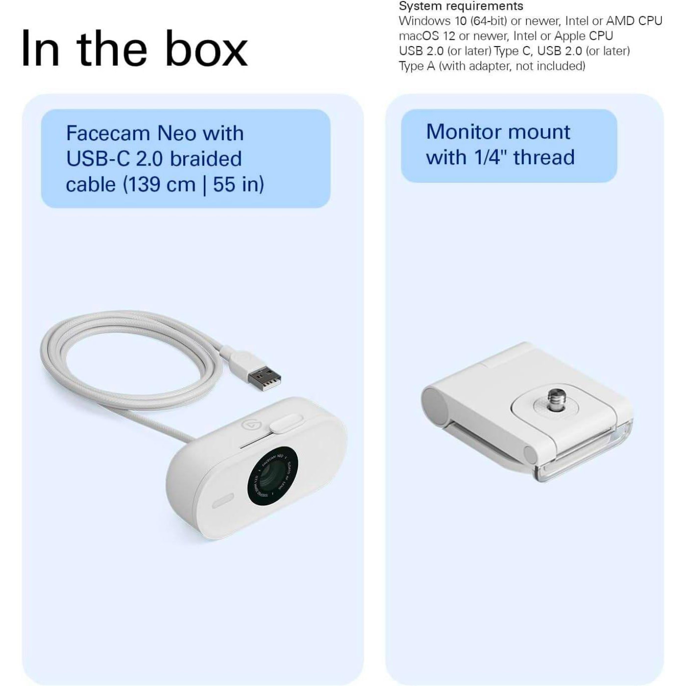 Веб-камера Elgato Facecam Neo (10WAE9901)