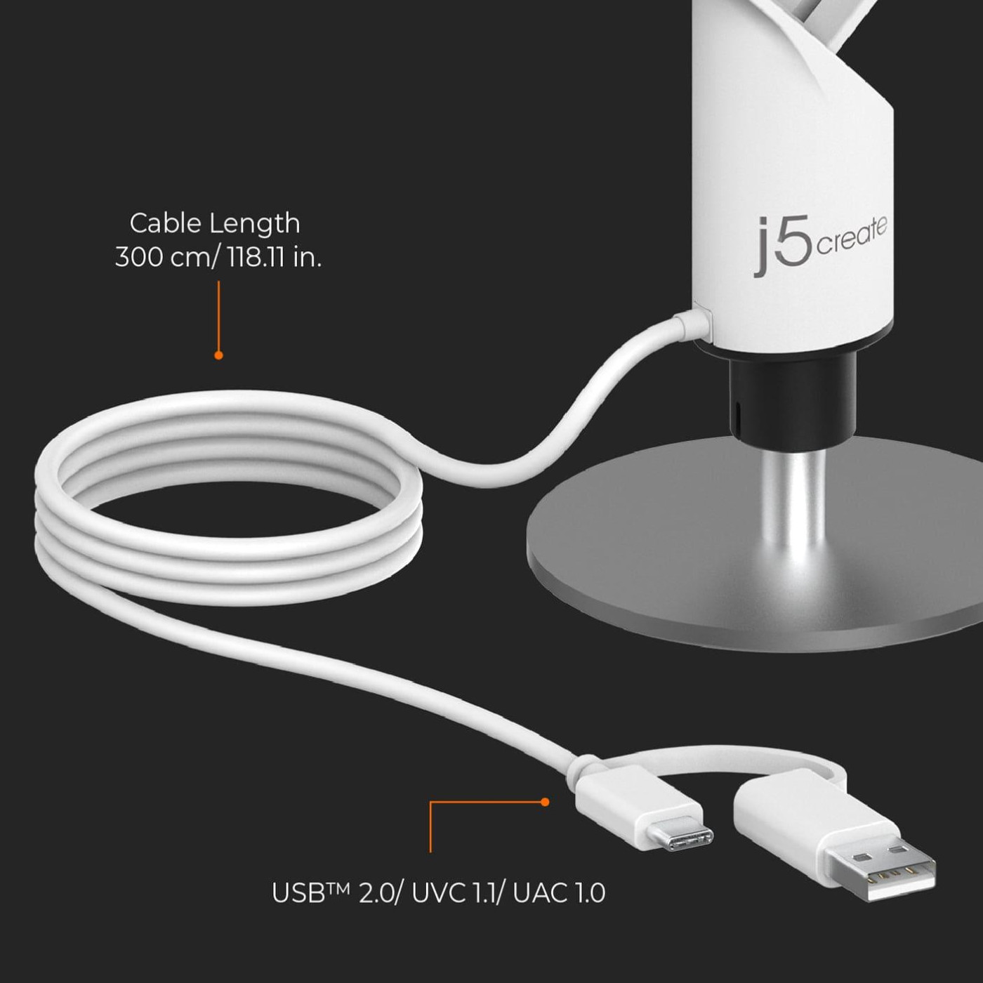 Веб-камера j5create Bеб-камера JVCU360-N USB A/C (JVCU360-N)