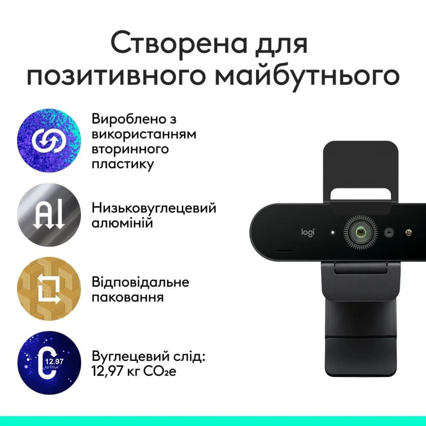 Веб-камера Logitech Brio 4K Graphite UltraHD (L960-001718) Black (960-001718)