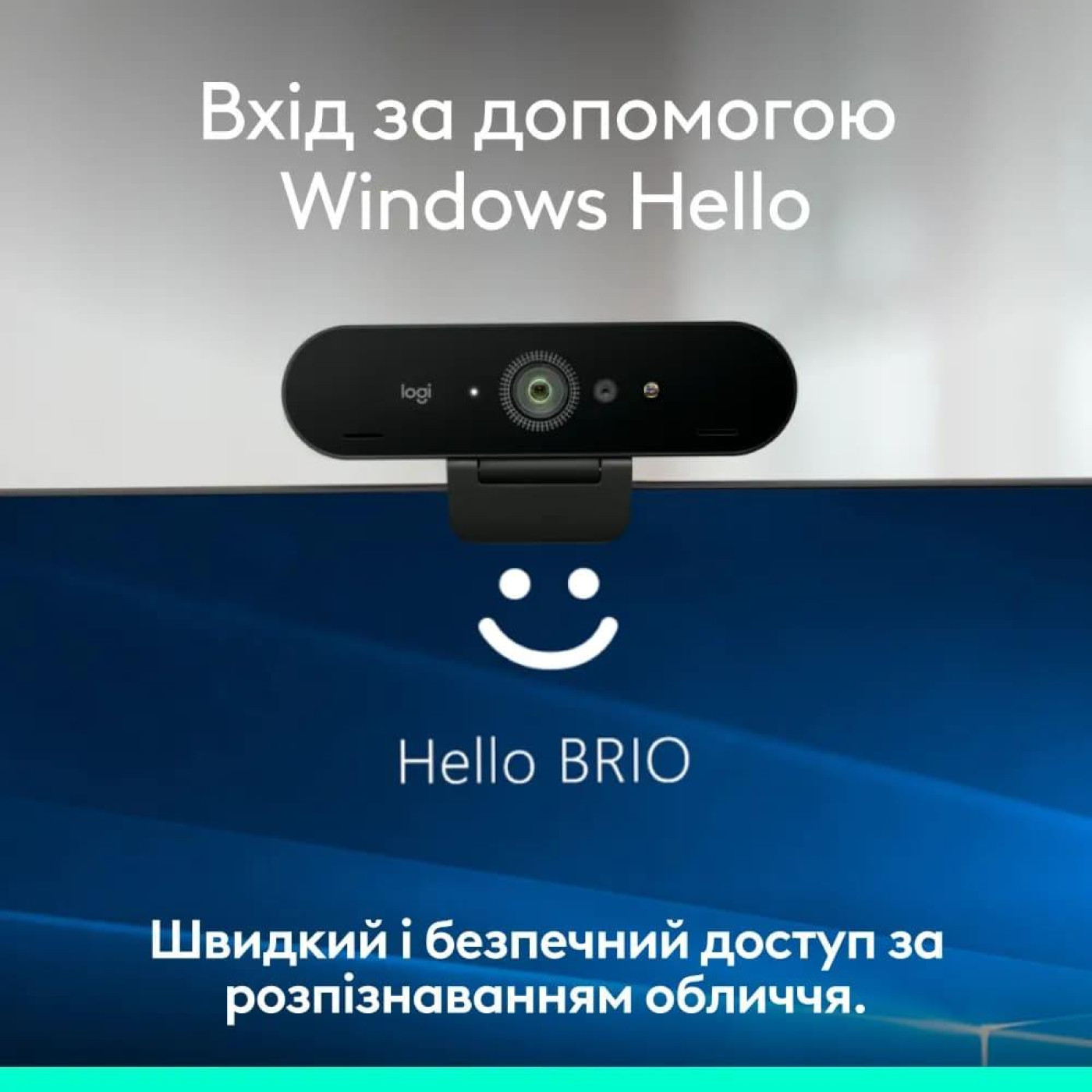 Веб-камера Logitech Brio 4K Graphite UltraHD (L960-001718) Black (960-001718)