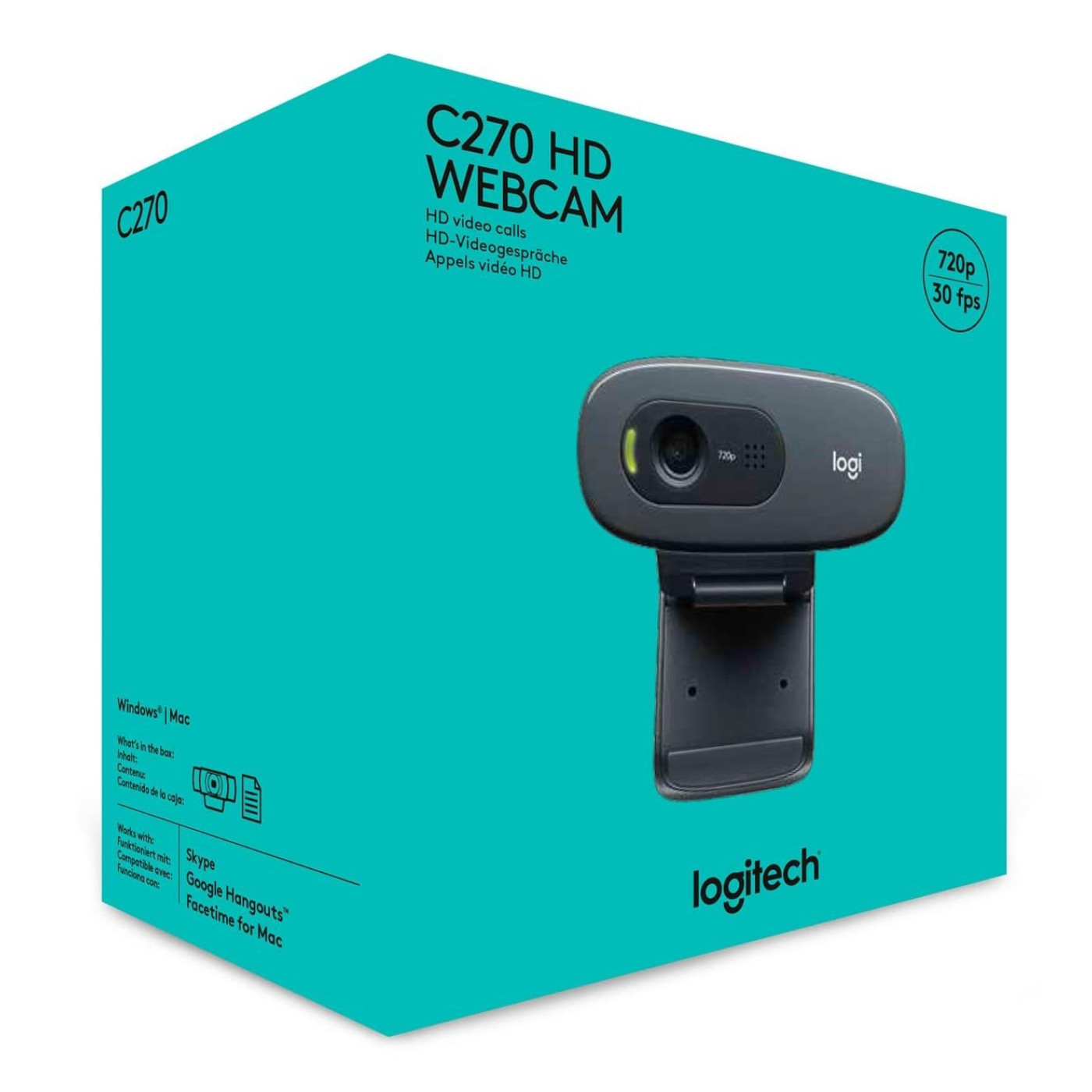 Веб-камера Logitech C270 HD Webcam Black (960-001063)