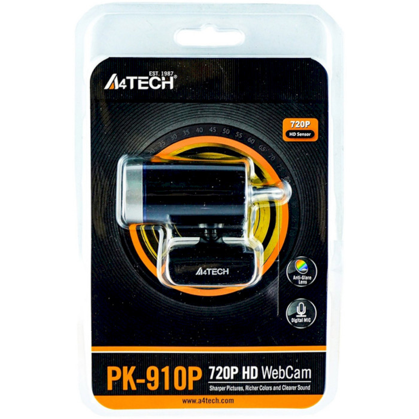 Веб-камера A4Tech USB Silver-Black (PK-910P)