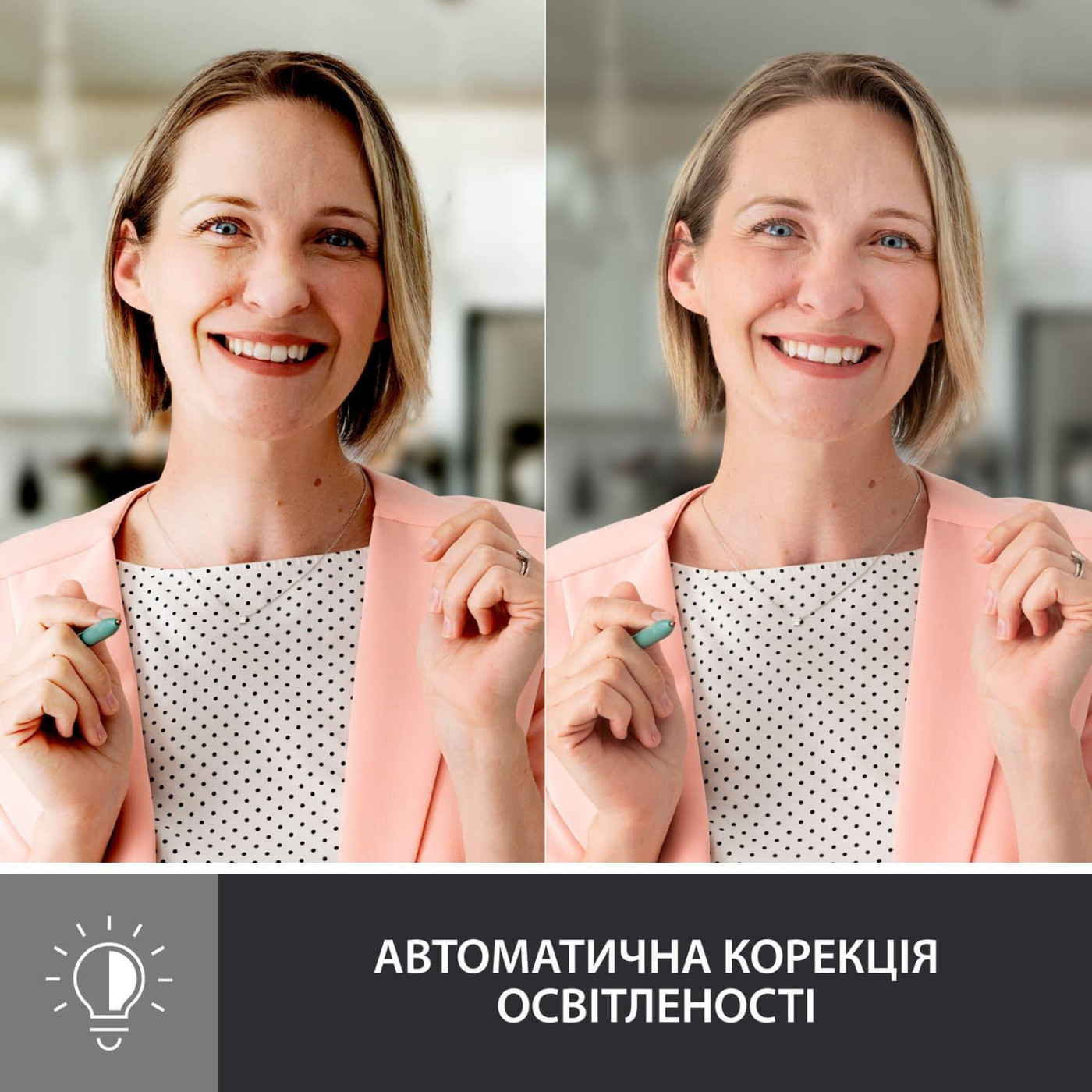 Веб-камера Logitech Brio 500 Full HD Rose (960-001421)