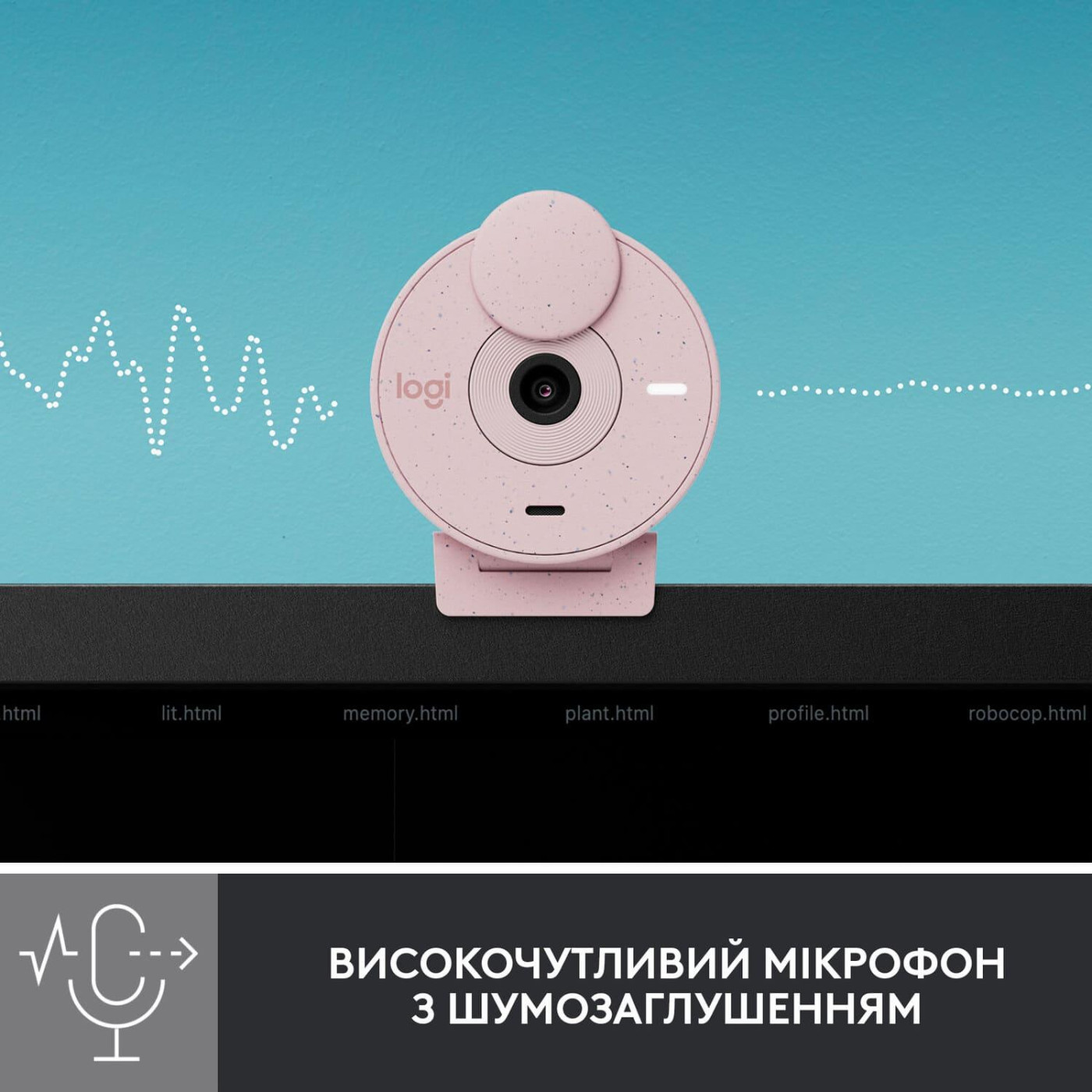 Веб-камера Logitech Brio 300 Full HD Rose (960-001448)