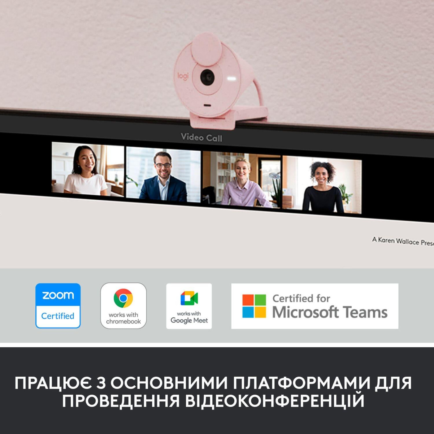 Веб-камера Logitech Brio 300 Full HD Rose (960-001448)