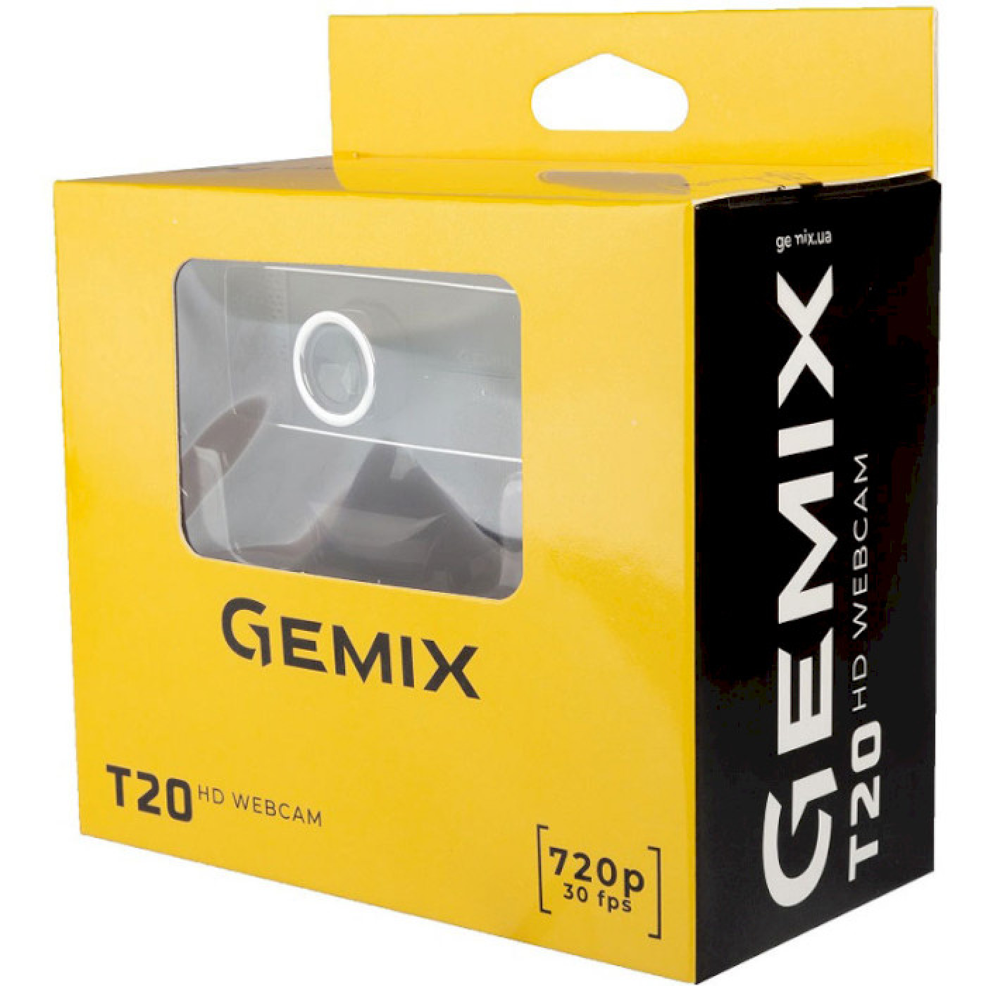 Веб-камера Gemix Web камера T20, Black, 1.3Mp, 1280x720/30 fps, микрофон, USB 2.0, фиксированный фокус, 1.5 м, (T20HD720P)