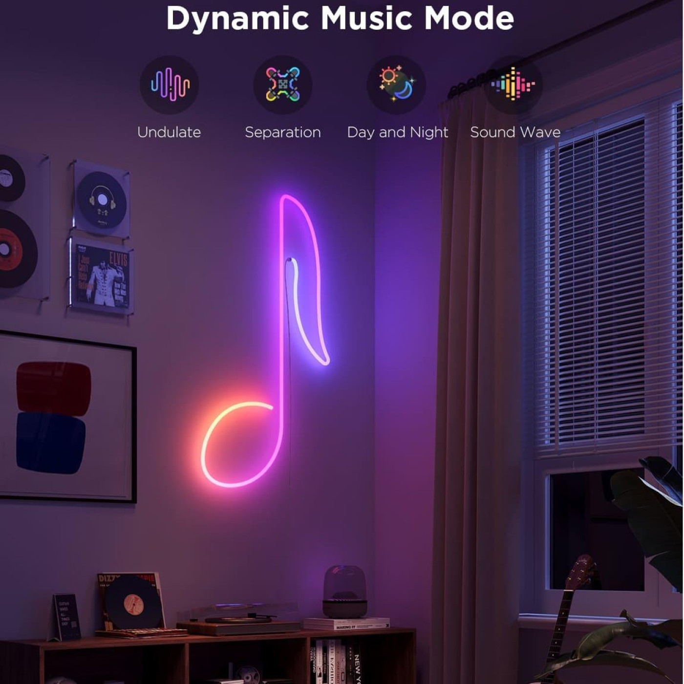 Стричка свитлодиодна розумна Govee H61D3 Neon Rope Light 2, 3м, RGBIC, WI-FI/Bluetooth, билий