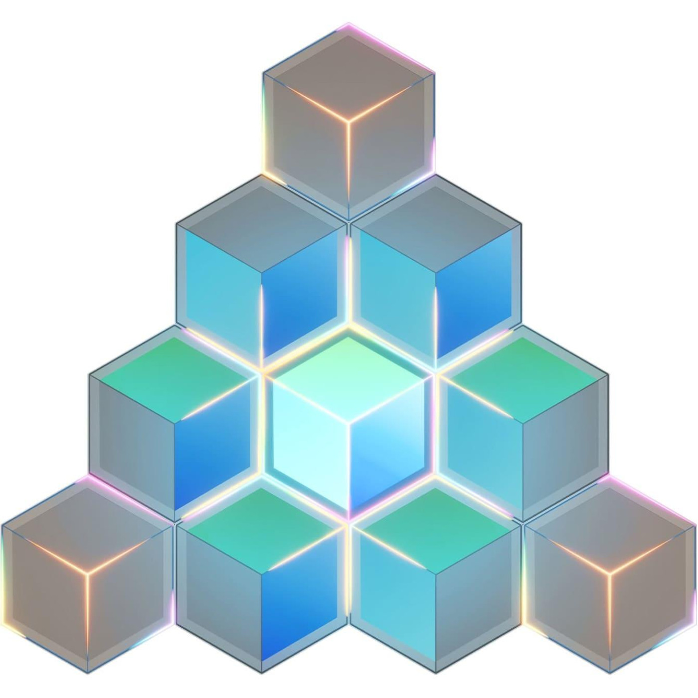 Набир настинних свитильникив Govee H606A Glide Hexagon Light, 7, RGBIC, WI-FI/Bluetooth, билий