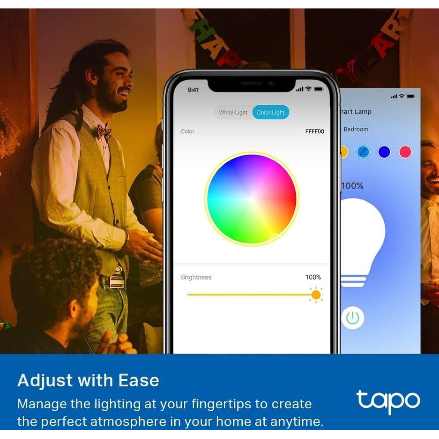 Розумна багатобарвна Wi-Fi лампа TP-LINK Tapo L530E 2шт N300
