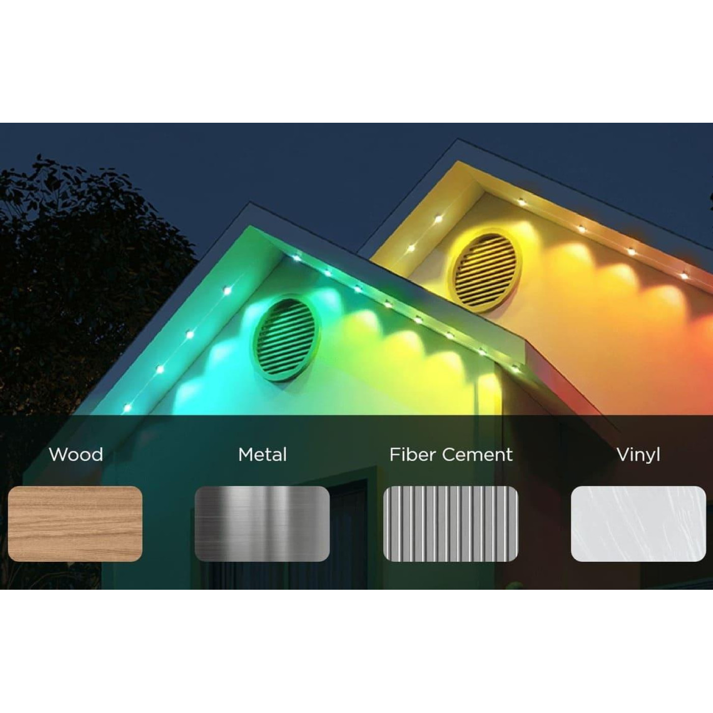 Гирлянда Smart LED Govee H705A Permanent Outdoor Lights RGB, IP67, 30м, кабель прозорий