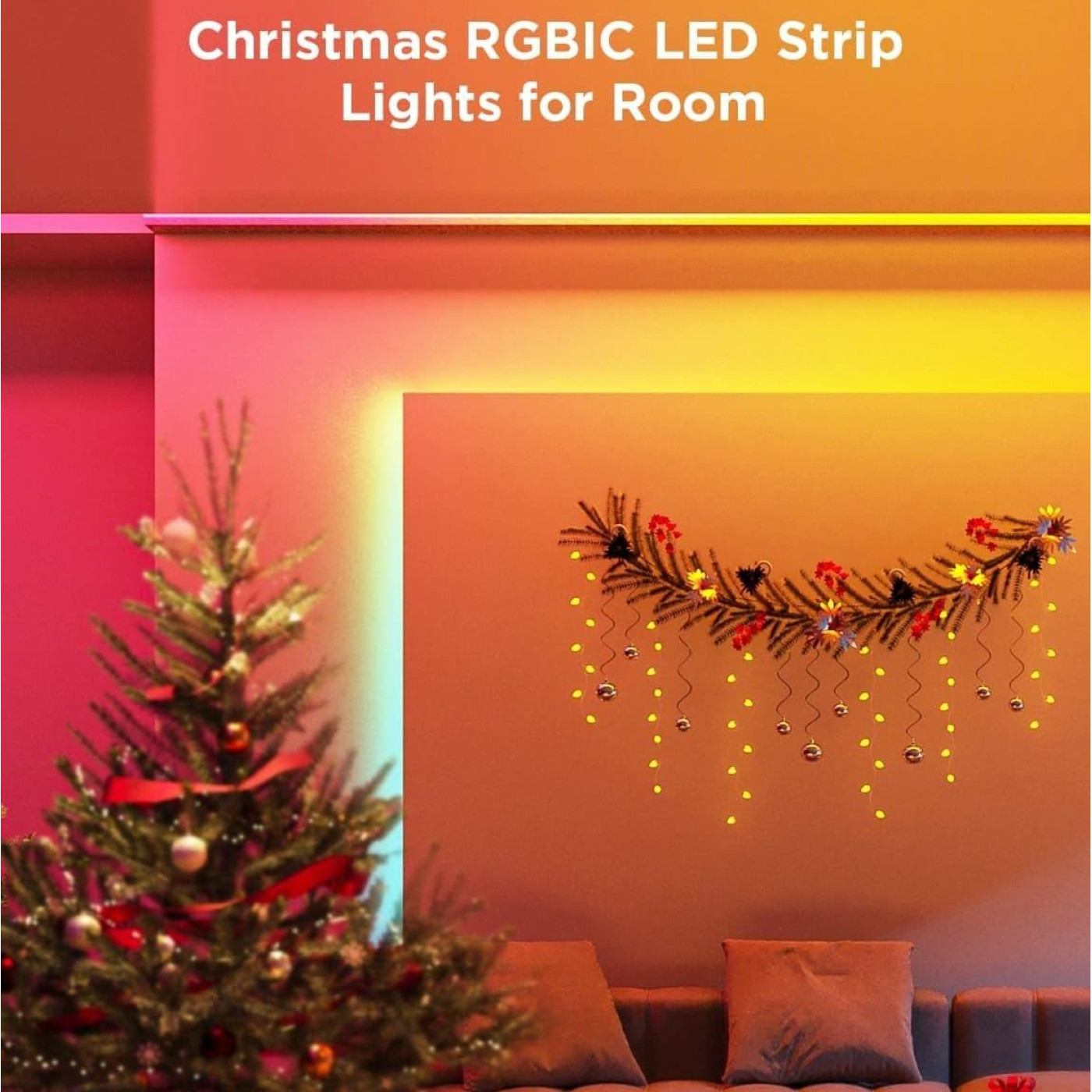 Стричка свитлодиодна розумна Govee H100E LED Strip Light M1 Matter Compatible 1m extension of H61E1, 5м, Билий