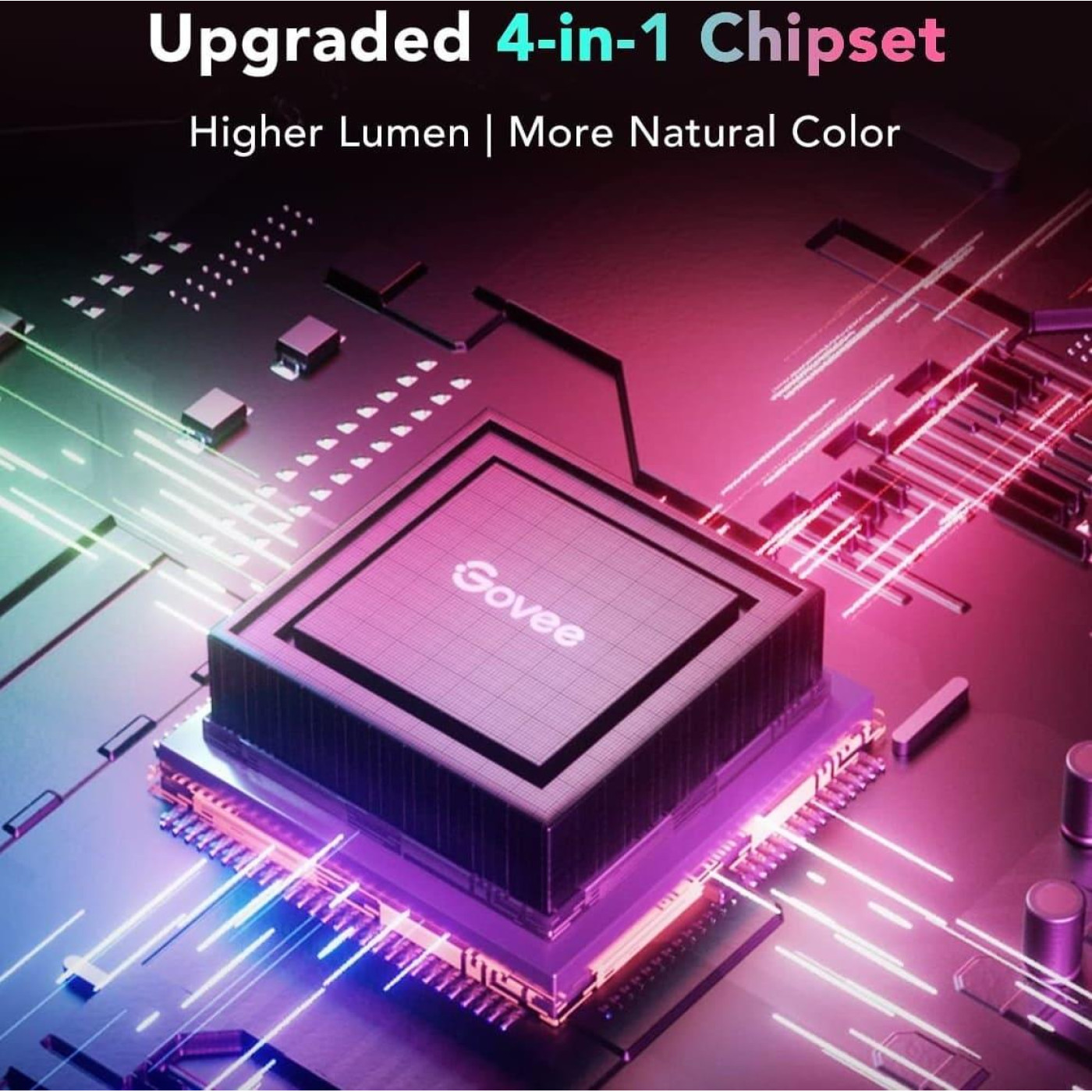 Стричка свитлодиодна розумна Govee H100E LED Strip Light M1 Matter Compatible 1m extension of H61E1, 5м, Билий