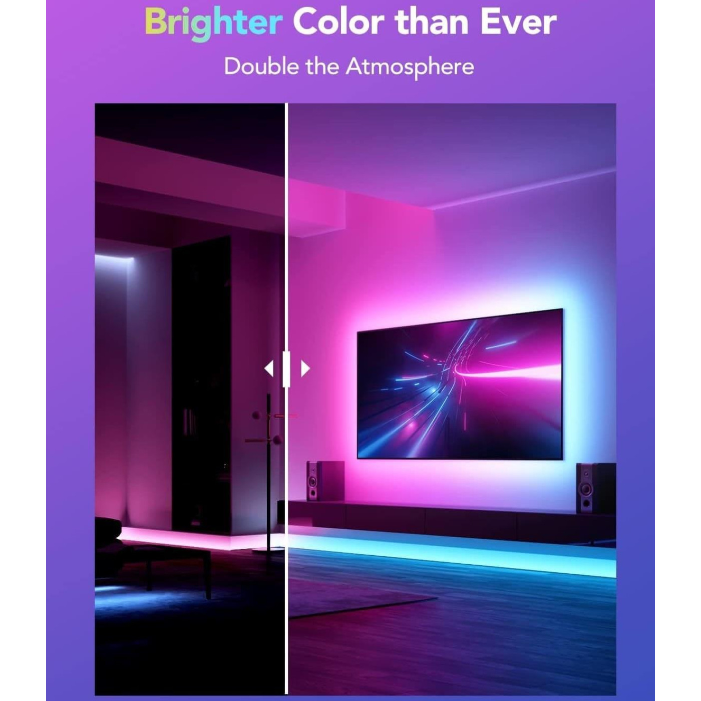 Стричка свитлодиодна розумна Govee H100E LED Strip Light M1 Matter Compatible 1m extension of H61E1, 5м, Билий