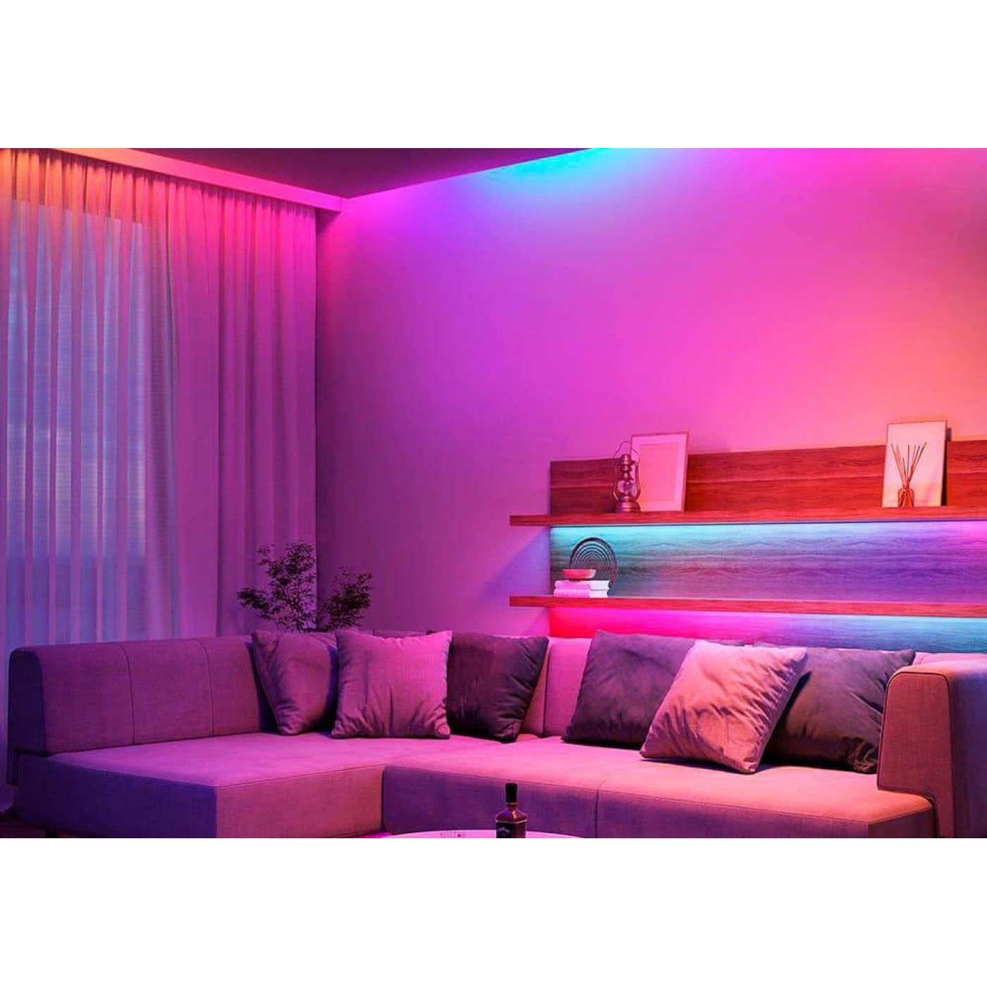 Стричка свитлодиодна розумна Govee H618A RGBIC Basic Wi-Fi + Bluetooth LED Strip Light 5м Билий