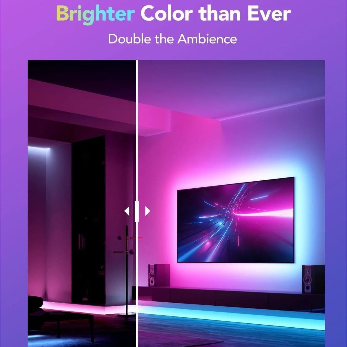 Стрічка світлодіодна розумна Govee H61E1 RGBICW LED Strip Lights, 5м, Білий