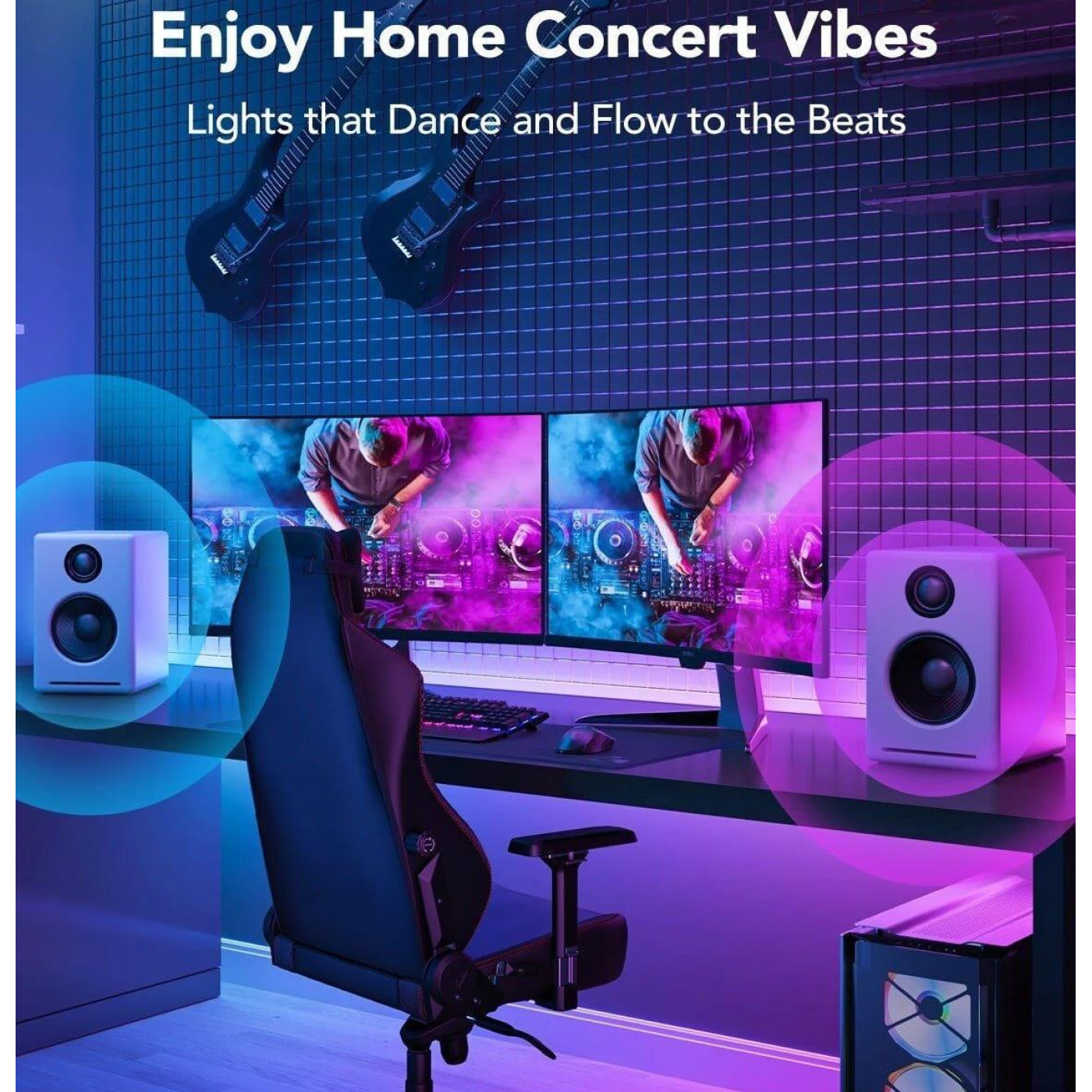 Стрічка світлодіодна розумна Govee H61E1 RGBICW LED Strip Lights, 5м, Білий