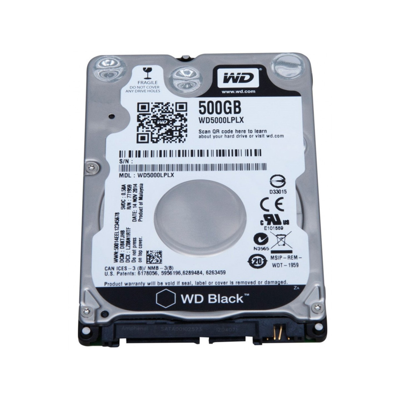 Жорсткий диск Western Digital 2.5 Black 500Gb (WD5000LPLX)