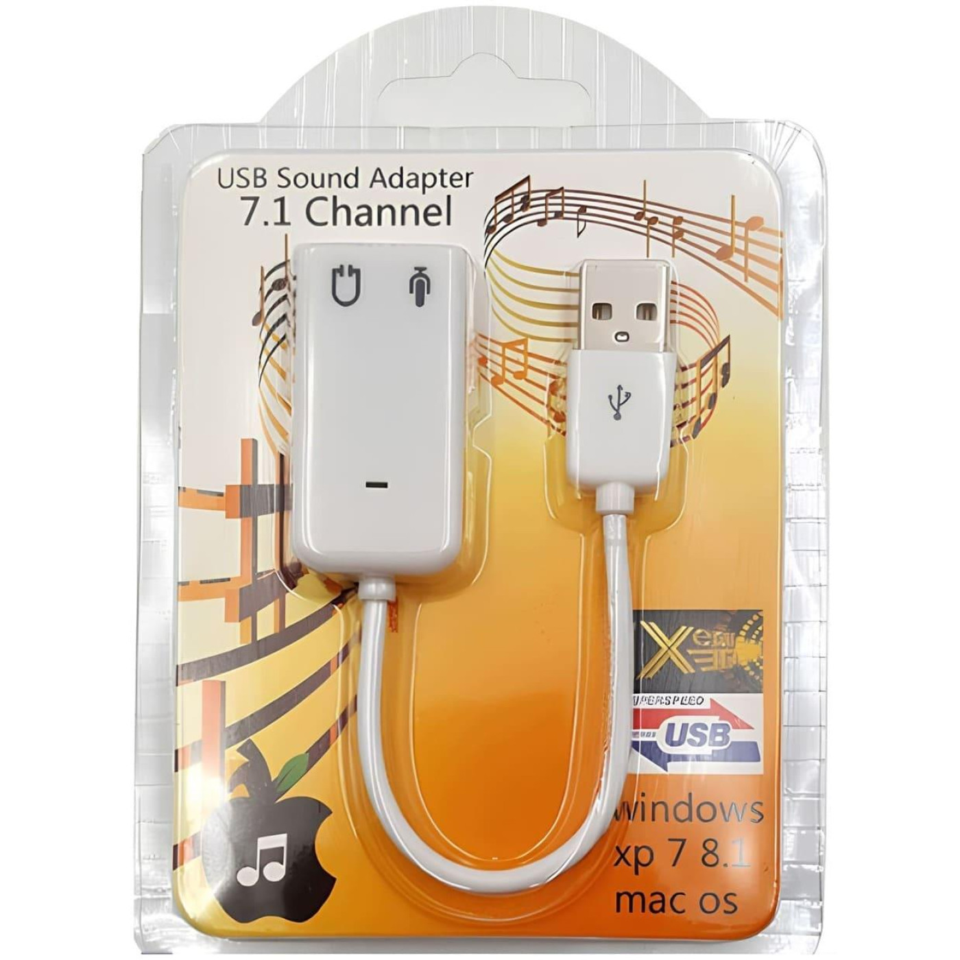 Звуковая карта China Value USB, Virtual 7.1 Channel, RTL (B00516)