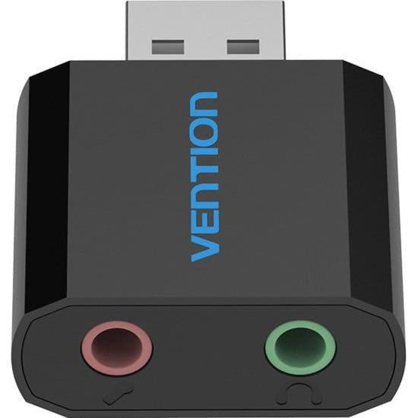 Звуковая карта Vention USB Audio USB - 2х3,5 мм jack Metal (VAB-S17-B)