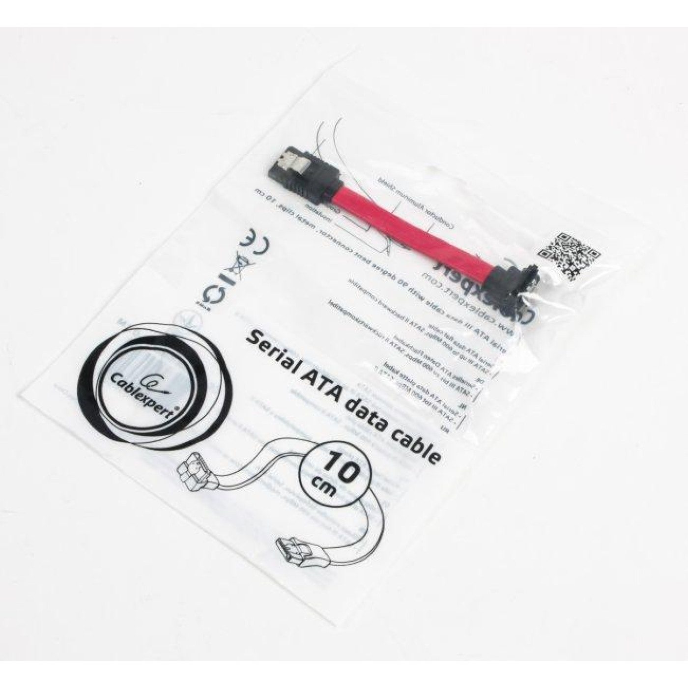 Кабель передачи данных Cablexpert (CC-SATAM-DATA90-0.1M) SATAIII-SATAII, 10см, угловой