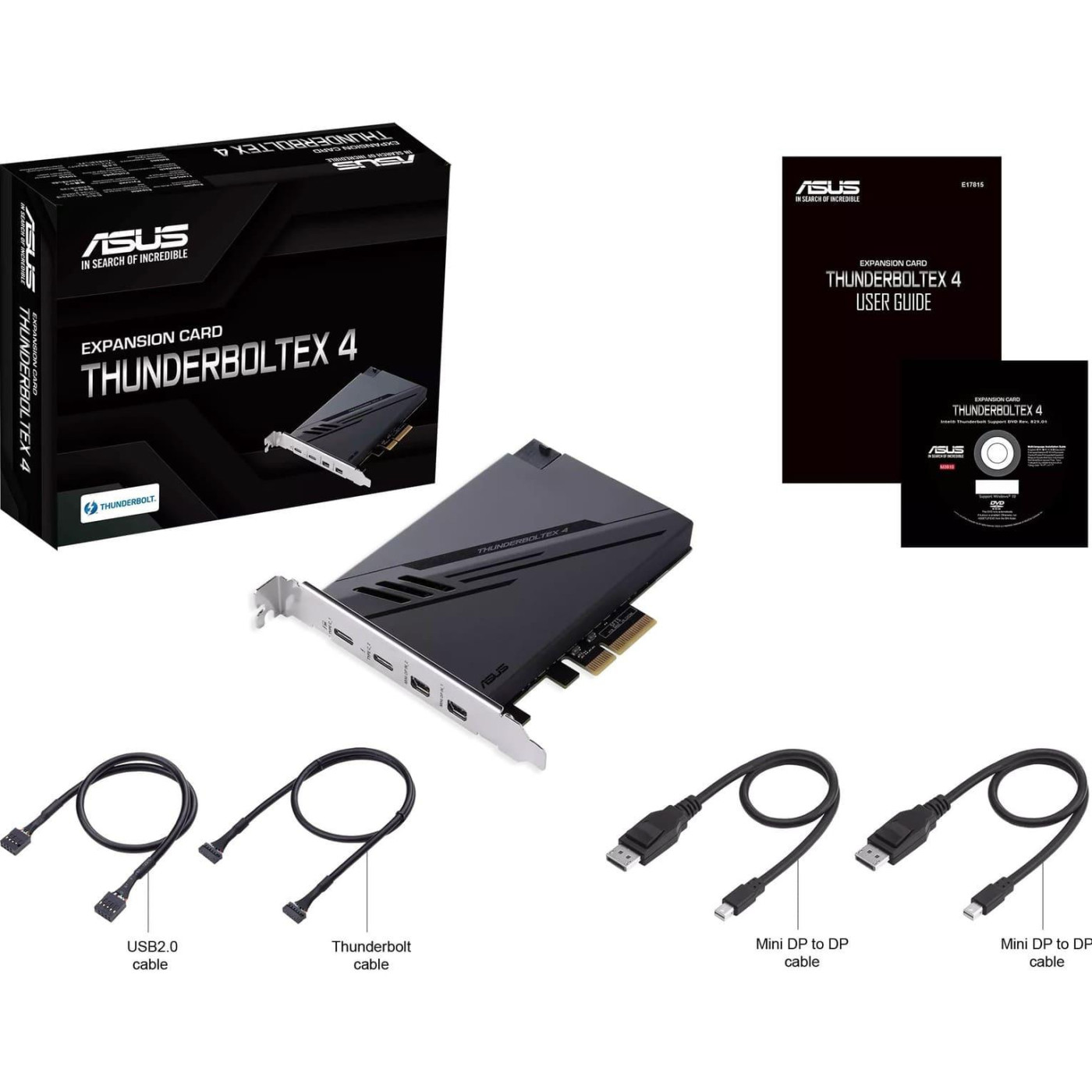 Плата-адаптер PCIe ASUS ThunderboltEX 4 USB Type-C PCIe 3.0 X4 Expansion Card