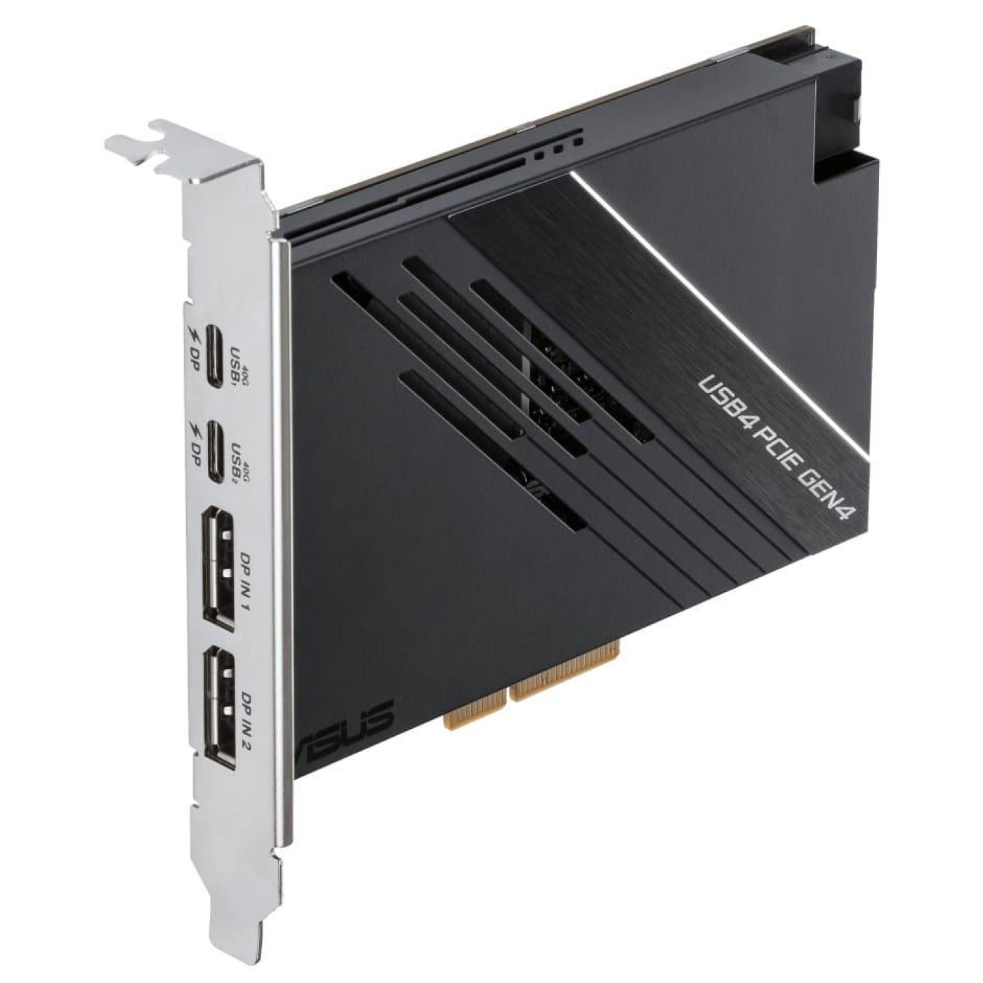 ASUS USB4 PCIe Gen4 Card, dual USB4® ports (USB-C®) ports, DisplayPort™ 1.4, PCIe® 4.0 x4 interface