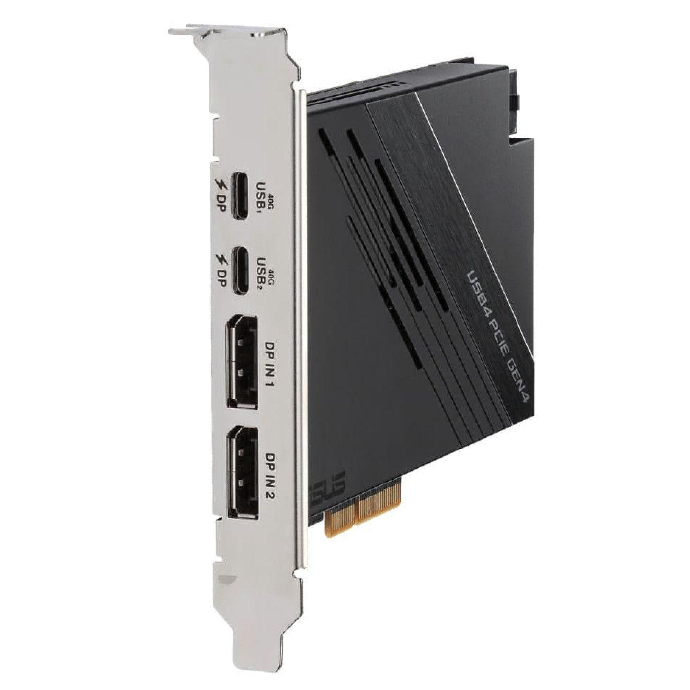 ASUS USB4 PCIe Gen4 Card, dual USB4® ports (USB-C®) ports, DisplayPort™ 1.4, PCIe® 4.0 x4 interface