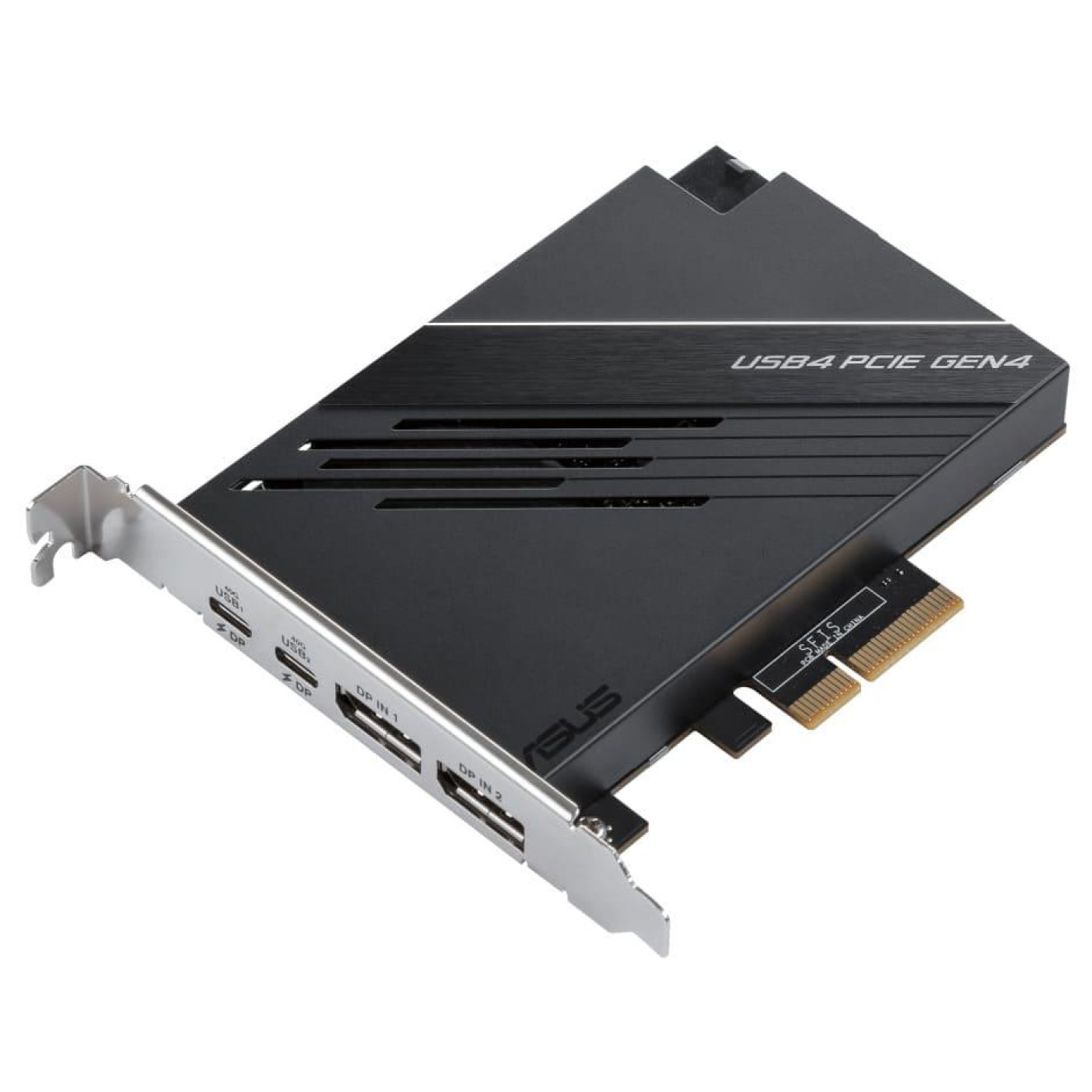ASUS USB4 PCIe Gen4 Card, dual USB4® ports (USB-C®) ports, DisplayPort™ 1.4, PCIe® 4.0 x4 interface