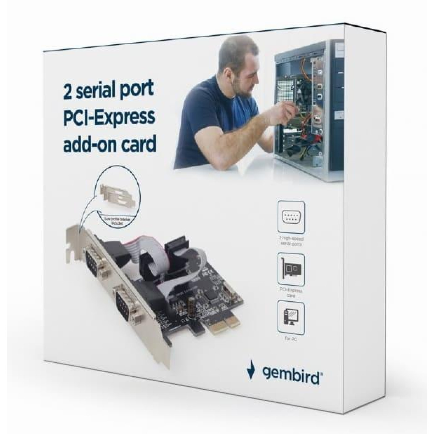 Контроллер Gembird (SPC-22) PCI-Express - 2 RS-232