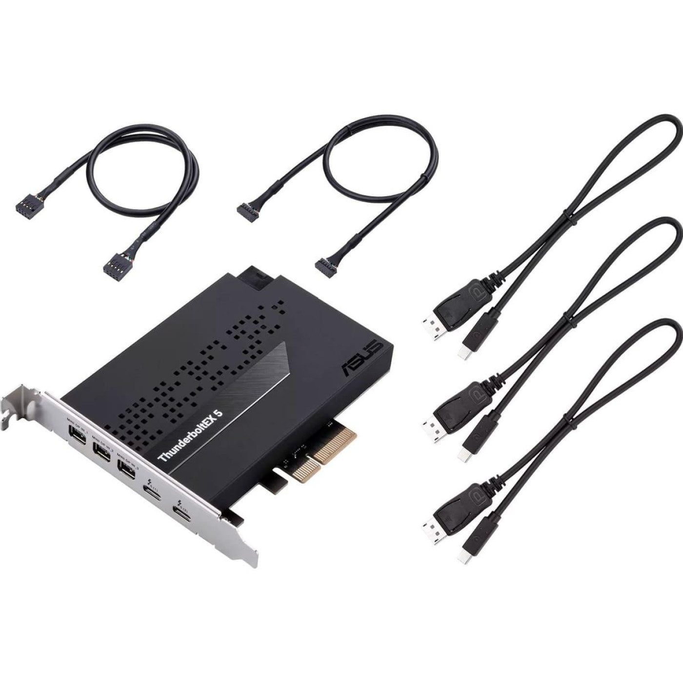 Плата-адаптер PCIe ASUS ThunderboltEX 5 USB Type-C PCIe 4.0 X4 Expansion Card (90MC0E50-M0EAY0)