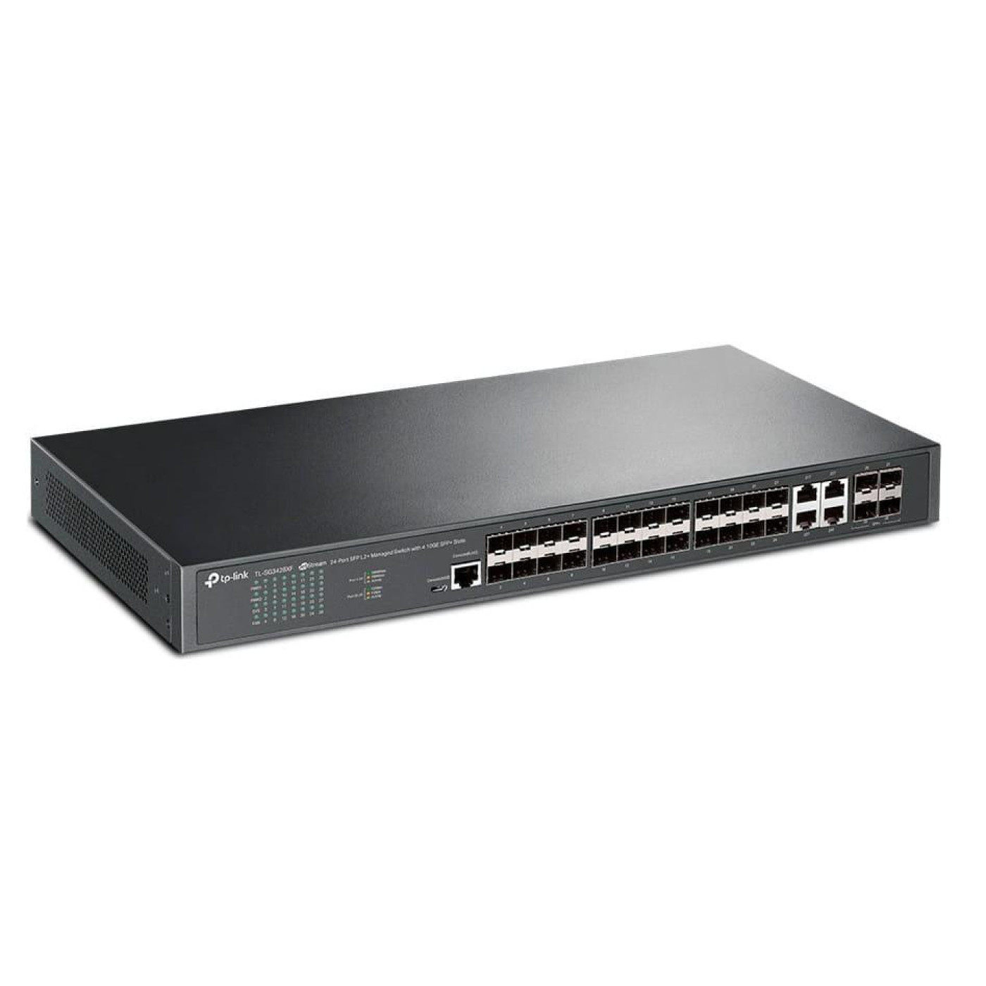 Коммутатор TP-Link JetStream 24-портовий гигабитний L2 керований комутатор з 4 10GE SFP слотами, SG3428XF (SG3428XF)