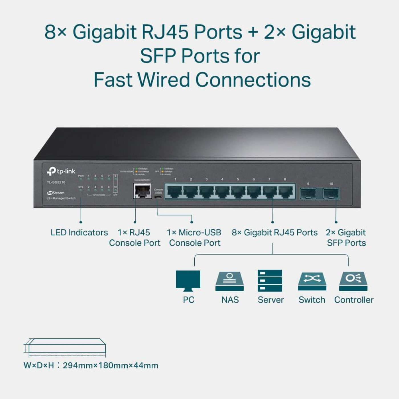 Комутатор TP-Link TL-SG3210 (TL-SG3210)