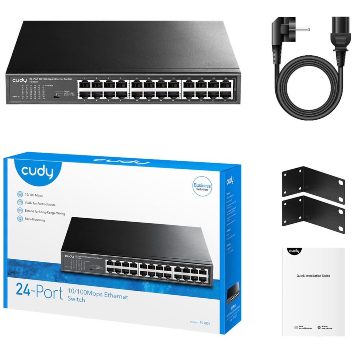 Коммутатор Cudy FS1024, 24 портовий 10/100M (FS1024)